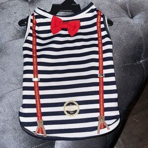 Pet sailor pin striped‎ shirt NWT size large Dogs of Glamour
